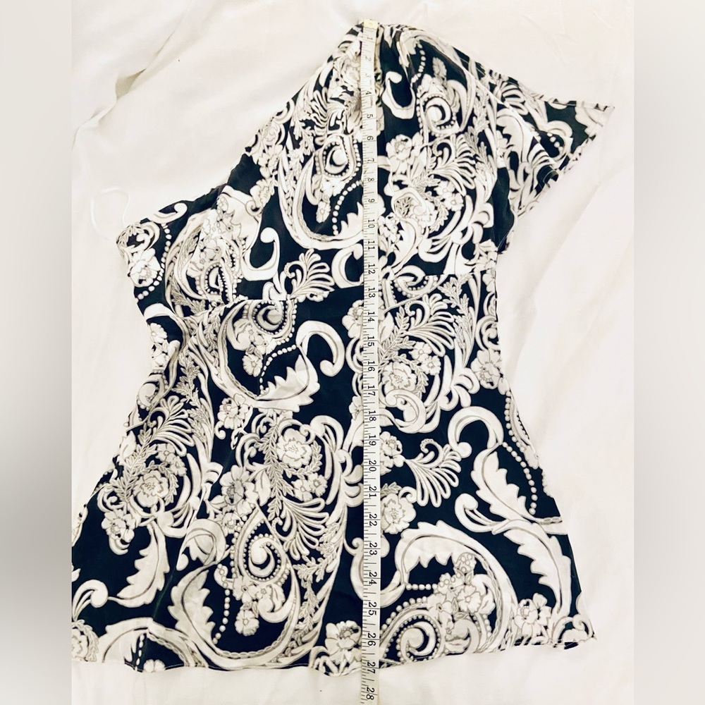 CACHE SILK ONE SHOULDER TOP  Size L - Picture 16 of 16
